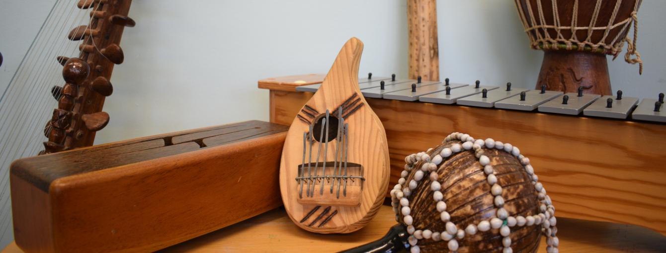 Music instruments used for therapy at Freedom from Torture
