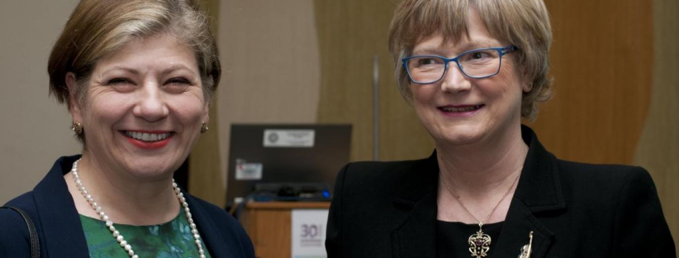 Emily Thornberry (left) with Susan Munroe