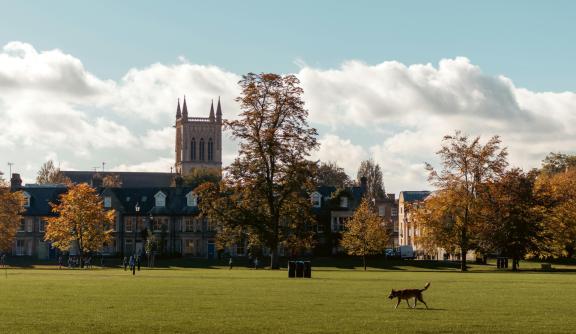 Landscape photo of Cambridge University on an Autumn day